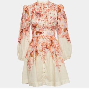 Floral Kids Dress in Cream and Orange